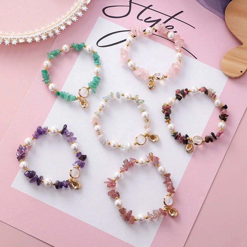 Wholesale Shell Pearl Glass Beaded Bracelet