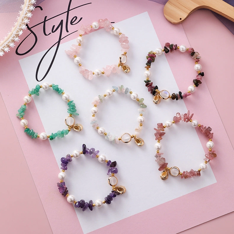 Wholesale Shell Pearl Glass Beaded Bracelet