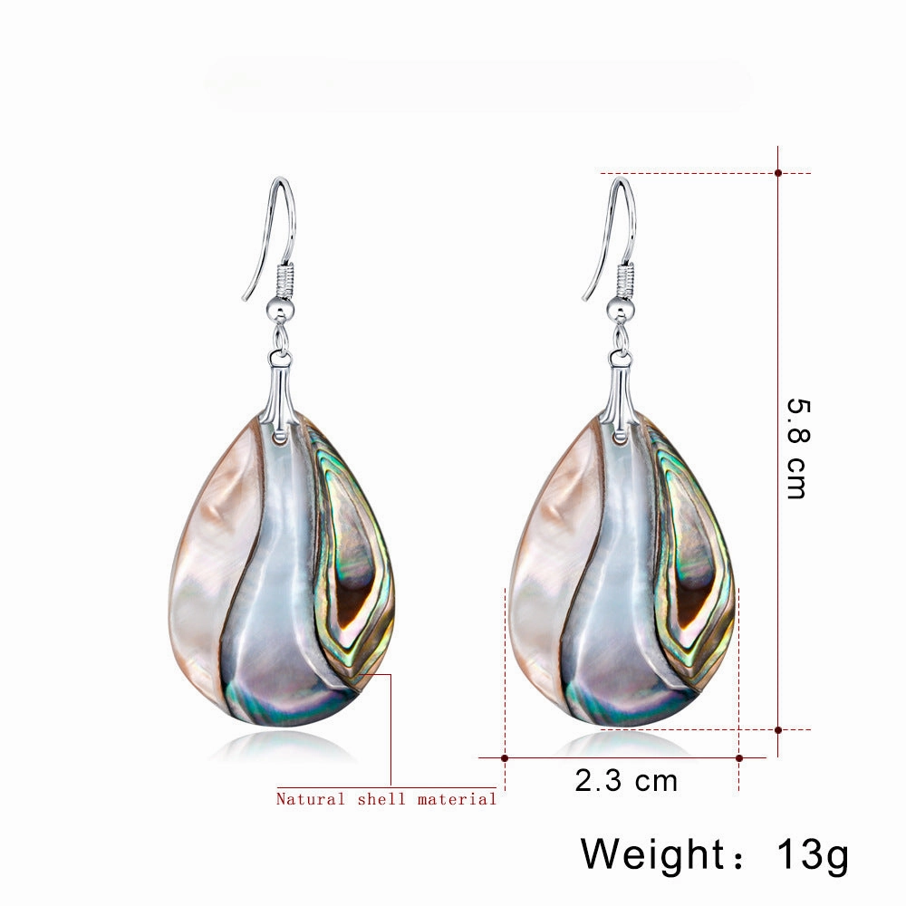 Wholesale Shell Render Water Drop Earrings