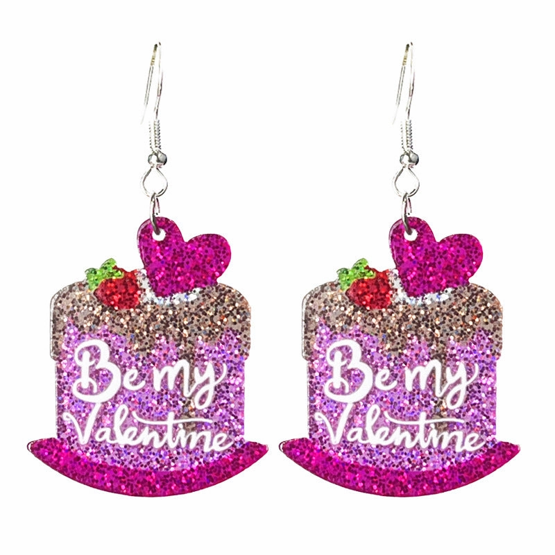 Wholesale Shining Love Words Cowboy Boots Acrylic Earrings