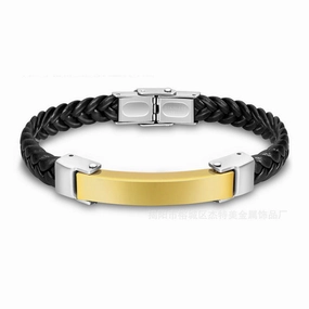 Wholesale Silicone Bracelet Microfiber Titanium Steel Gold-plated Rose Bracelet