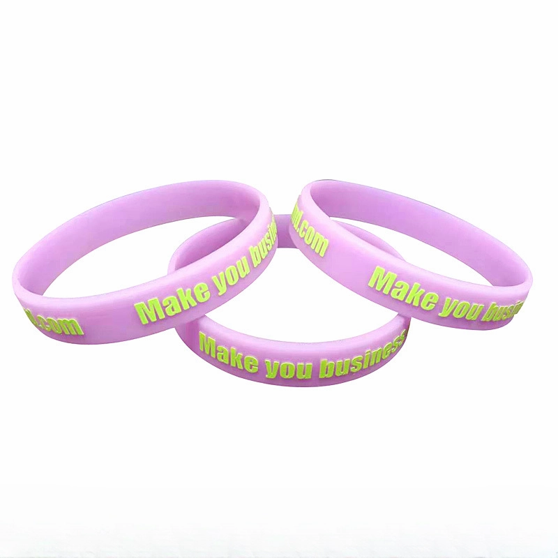 Wholesale Silicone Bump Coloring Glow in the Dark Sports Bracelet