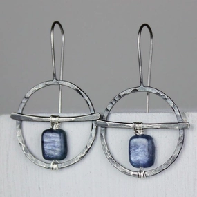 Wholesale Silk Lapis Lazuli Alloy Earrings