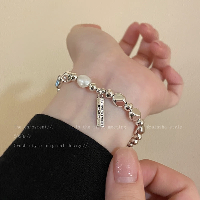 Wholesale Silver baroque pearl bracelet