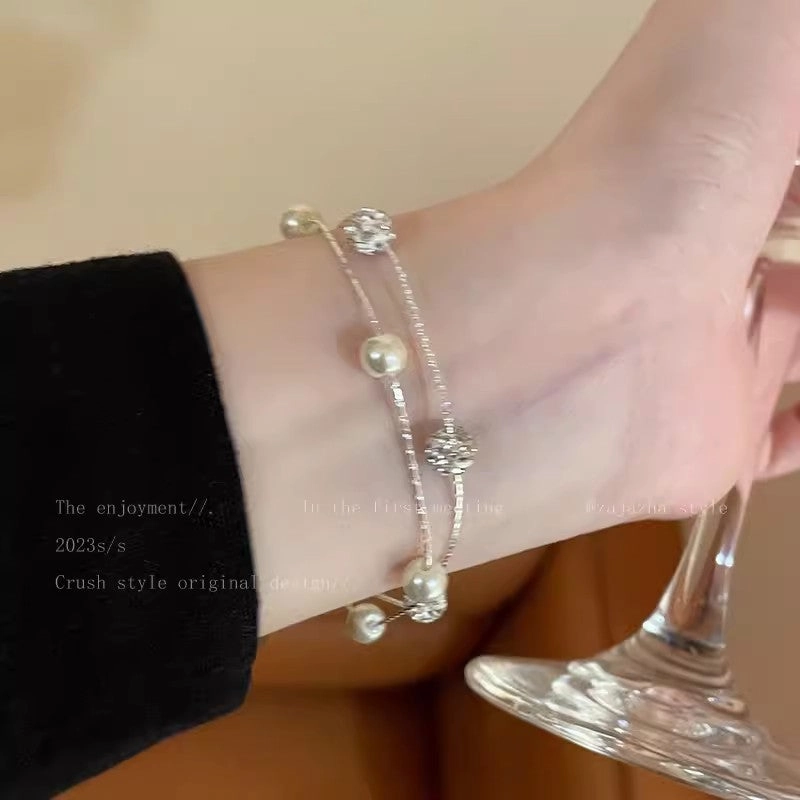 Wholesale Silver baroque pearl bracelet