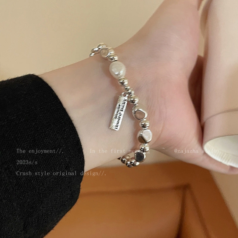 Wholesale Silver baroque pearl bracelet