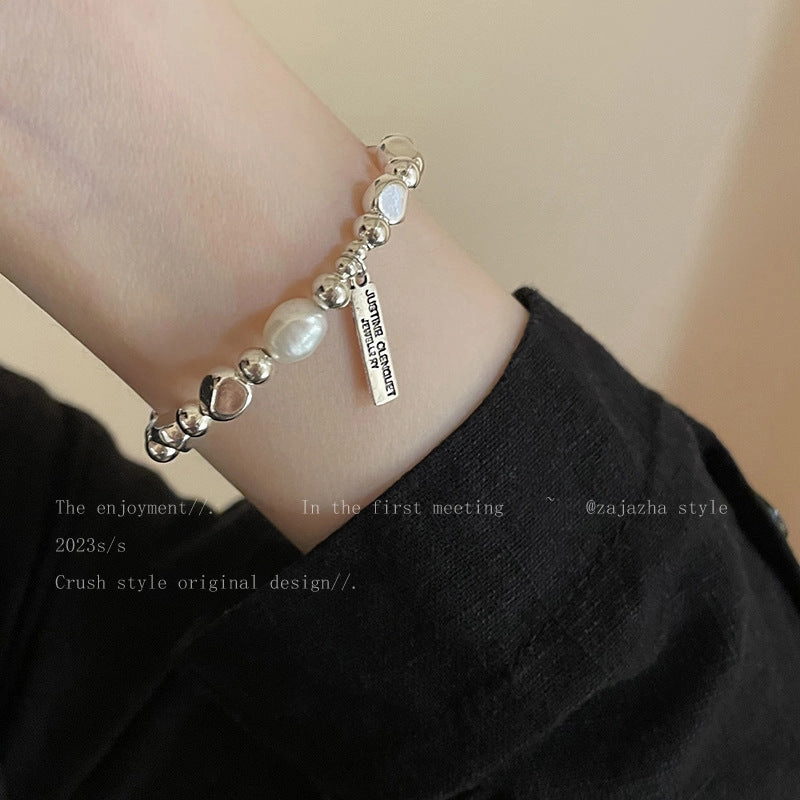 Wholesale Silver baroque pearl bracelet