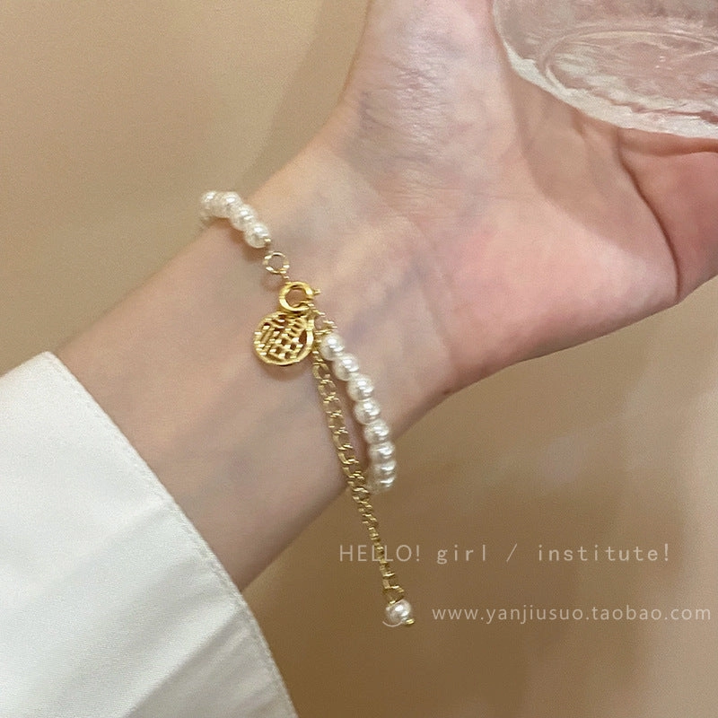 Wholesale Silver baroque pearl bracelet