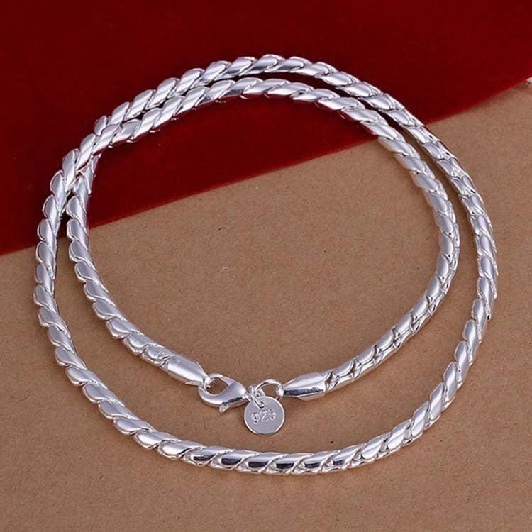 Wholesale Silver Foxtail Alloy Bracelet Jewelry Set