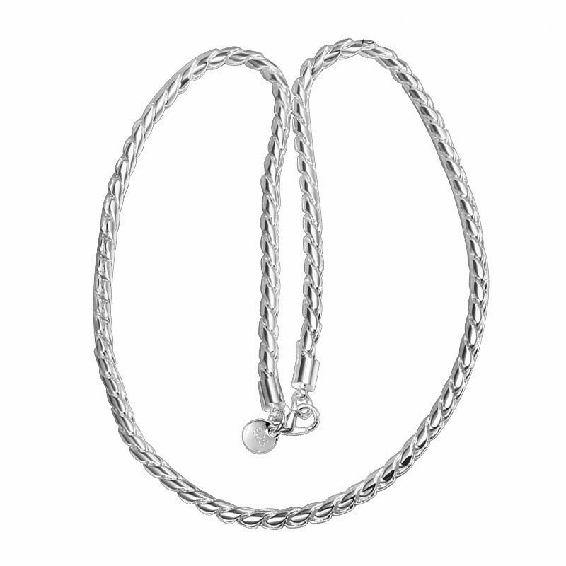 Wholesale Silver Foxtail Alloy Bracelet Jewelry Set