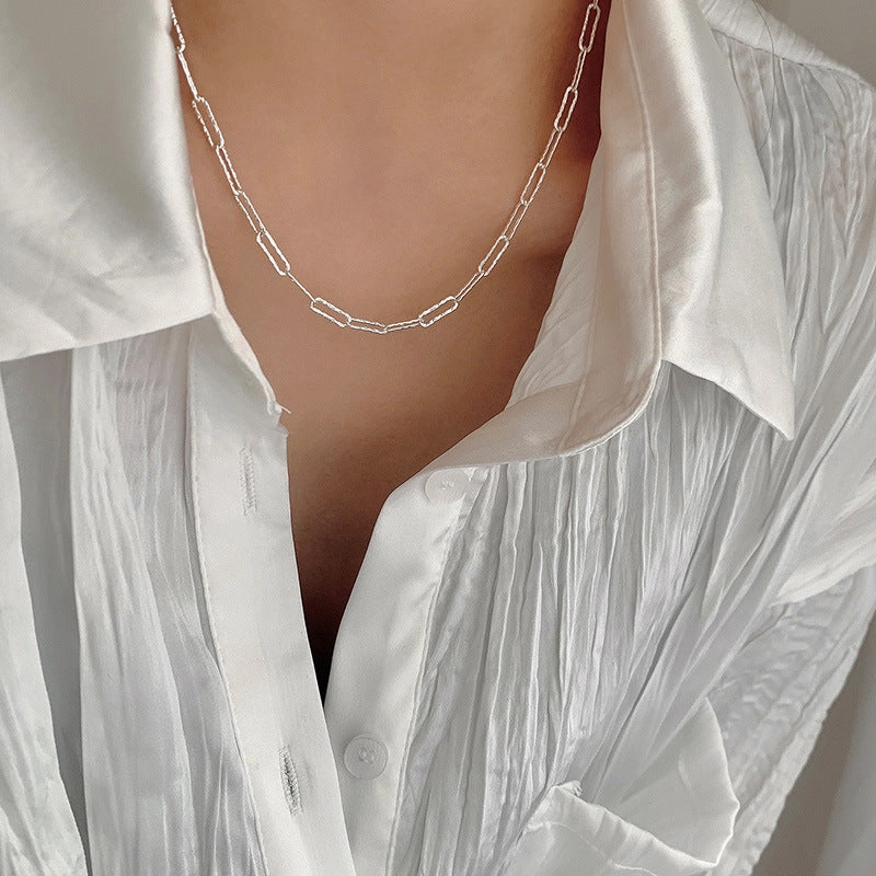 Wholesale Silver Geometry Ring New Female Clavicle Necklace