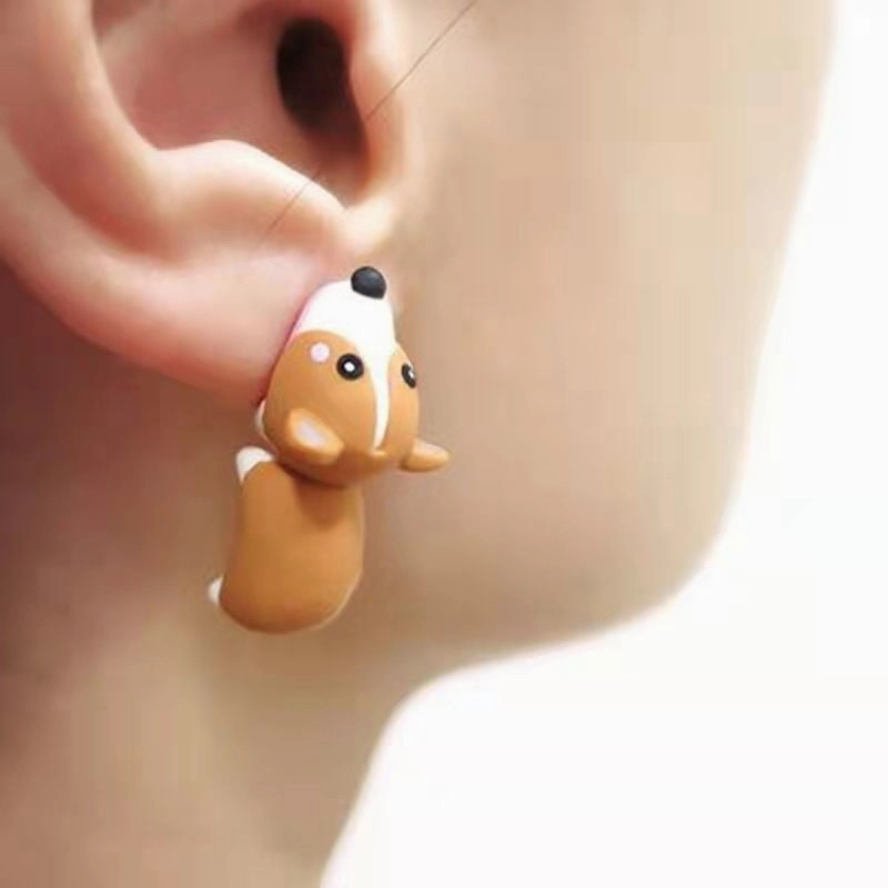 Wholesale Silver Needle Cartoon Animal Small Dinosaur Crocodile Cute Earrings
