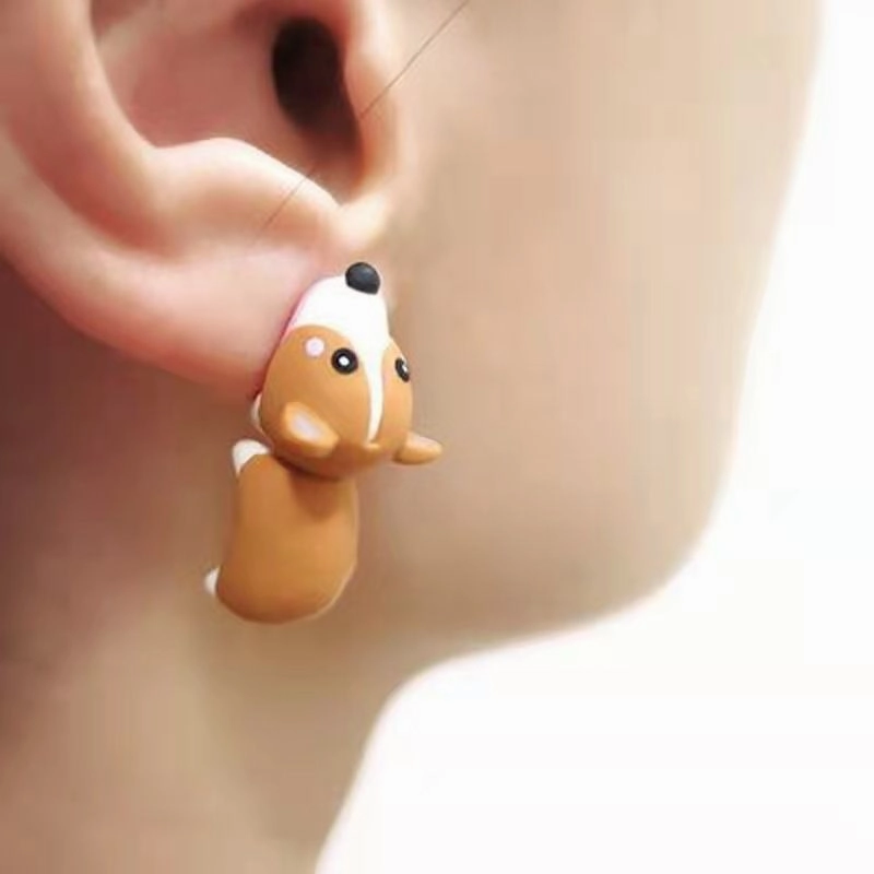 Wholesale Silver Needle Cartoon Animal Small Dinosaur Crocodile Cute Earrings