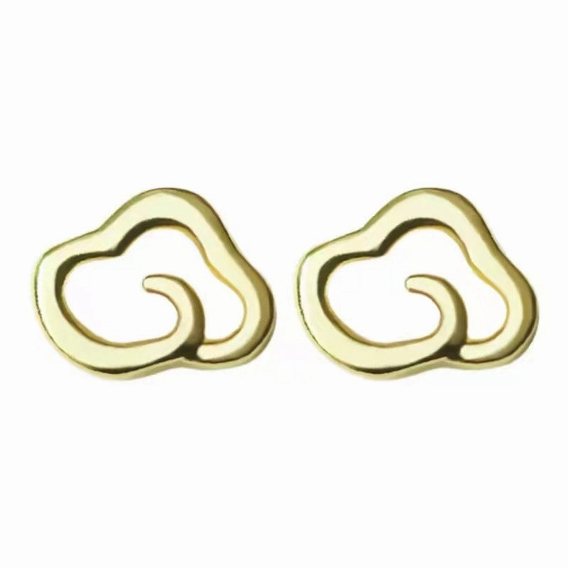Wholesale Silver Needle Cloud Copper Earrings