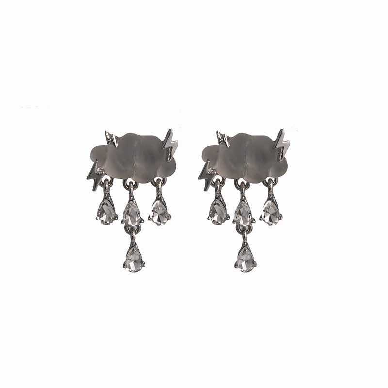 Wholesale Silver Needle Korean Cloud Earrings Lightning Raindrop Alloy arrings