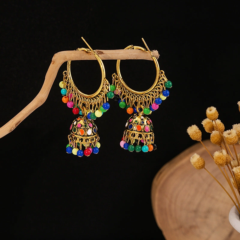 Wholesale Silver Pin Hollow Crystal Alloy Earrings