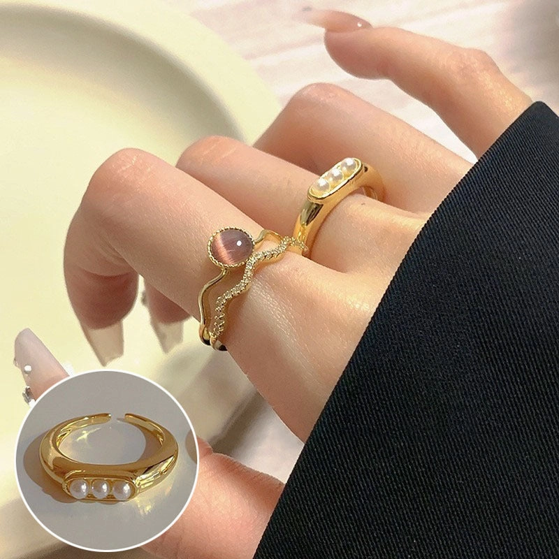 Wholesale Silver Rainbow Beaded Ring