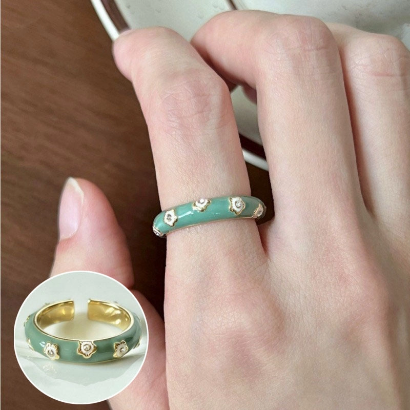 Wholesale Silver Rainbow Beaded Ring