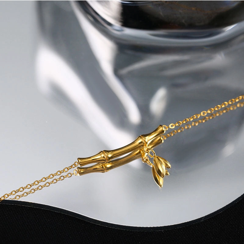 Wholesale Simple Bamboo Rising Steps Titanium Steel Bracelet