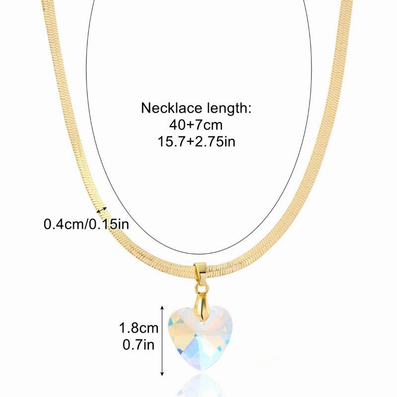 Wholesale Simple Flat Snake Chain Snake Bone Versatile Multi Layered Metal Necklaces