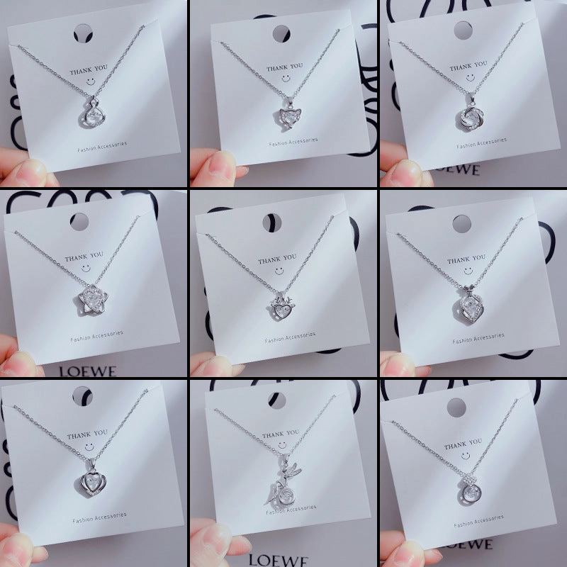 Wholesale Simple Four Leaf Clover Necklace Clavicle Chain