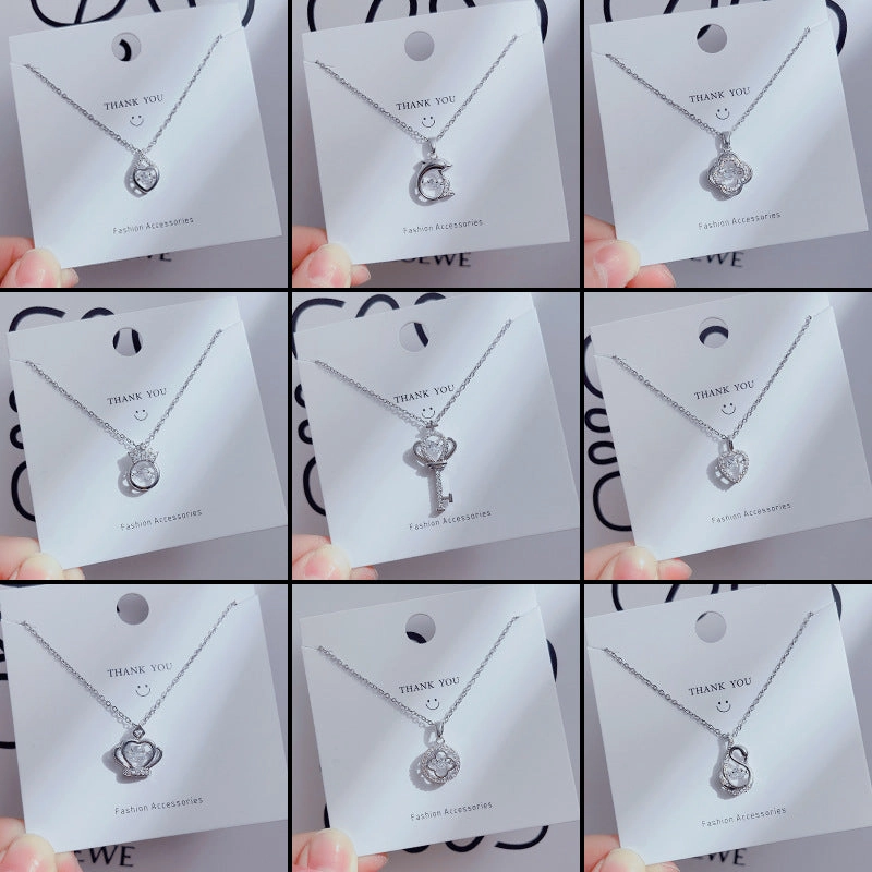 Wholesale Simple Four Leaf Clover Necklace Clavicle Chain