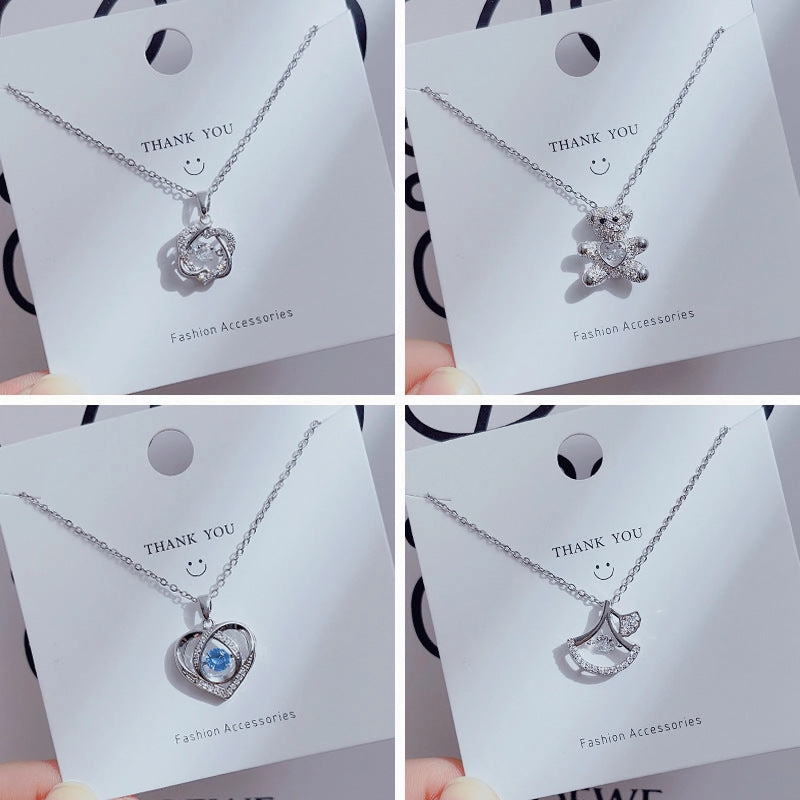 Wholesale Simple Four Leaf Clover Necklace Clavicle Chain