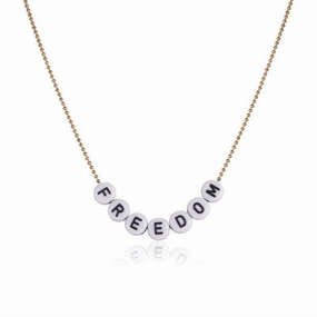 Wholesale Simple Geometric Round English Letter Necklace