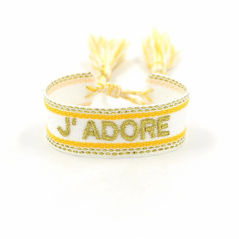 Wholesale Simple Hand Woven Tassel Polyester Bracelet