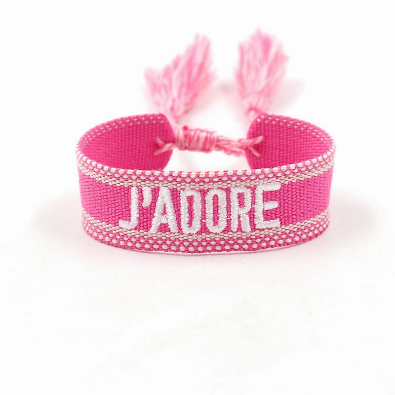 Wholesale Simple Hand Woven Tassel Polyester Bracelet