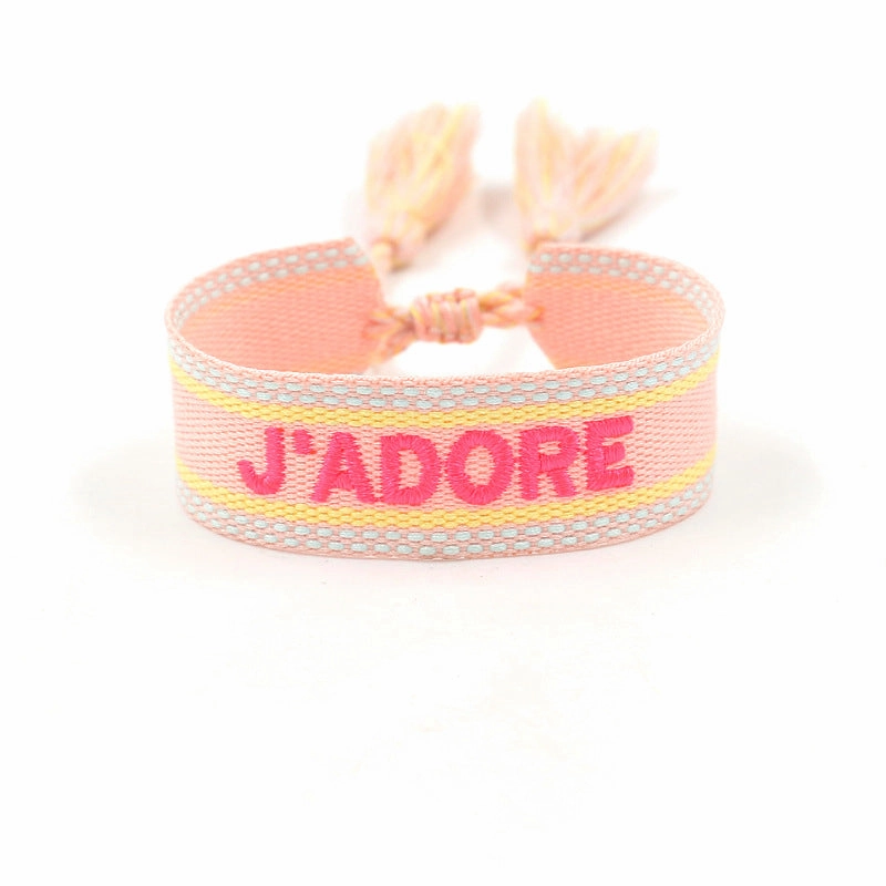 Wholesale Simple Hand Woven Tassel Polyester Bracelet