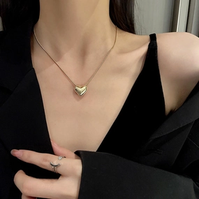 Wholesale Simple Heart Copper Necklace