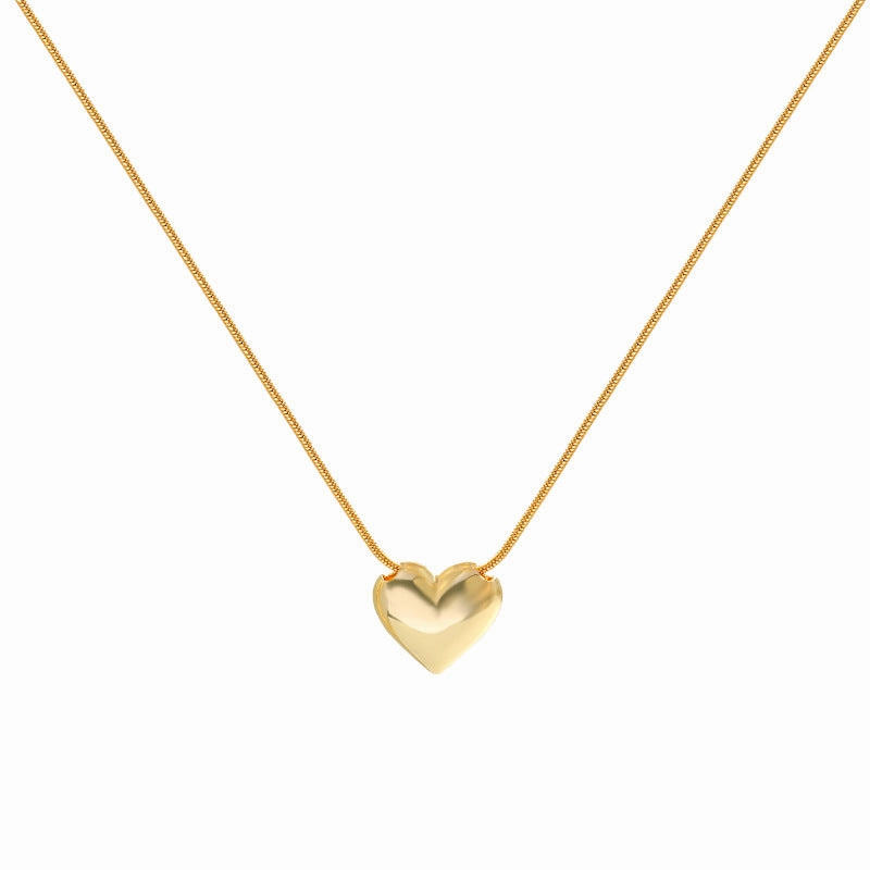 Wholesale Simple Heart Copper Necklace