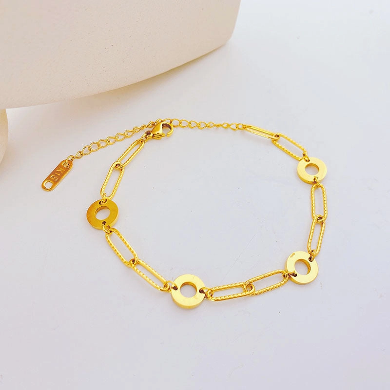 Wholesale Simple Interlocking Titanium Steel Bracelet