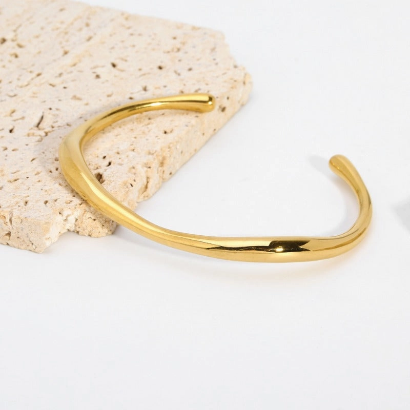 Wholesale Simple Irregular Titanium Steel Fashionable Versatile Stainless Steel Open Non-fading Bracelet