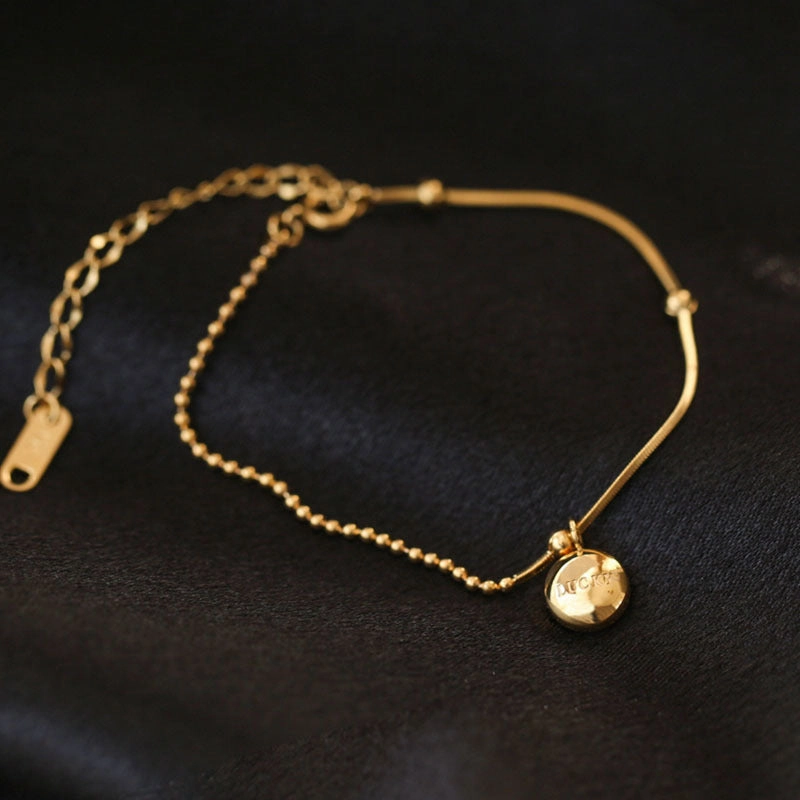 Wholesale Simple Lucky Bean Titanium Steel Bracelet
