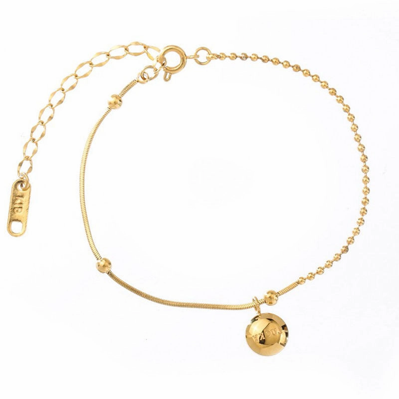 Wholesale Simple Lucky Bean Titanium Steel Bracelet
