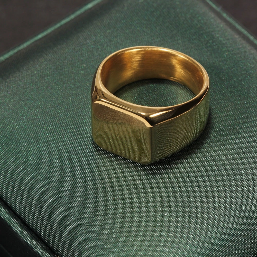 Wholesale Simple Stainless Steel Medallion Ring