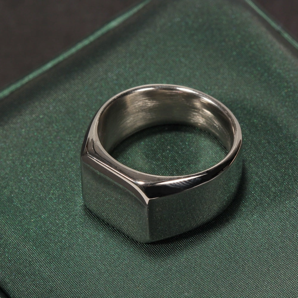 Wholesale Simple Stainless Steel Medallion Ring