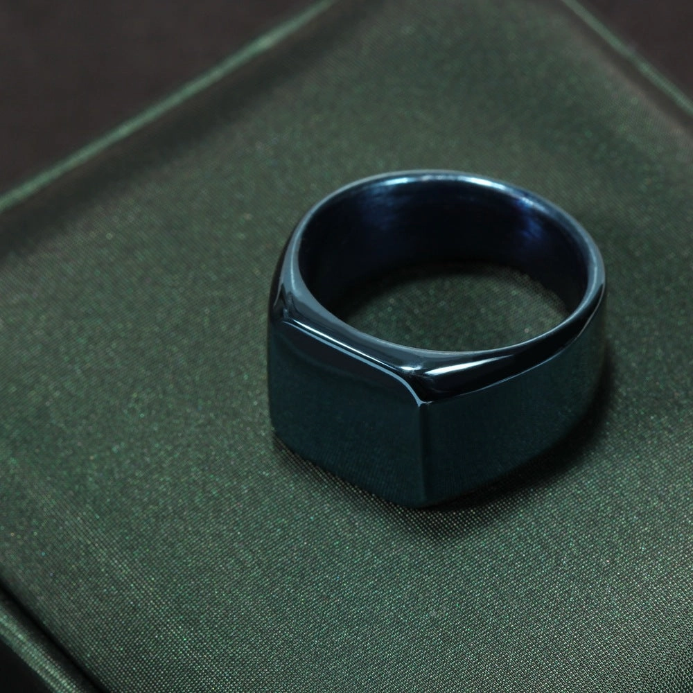 Wholesale Simple Stainless Steel Medallion Ring