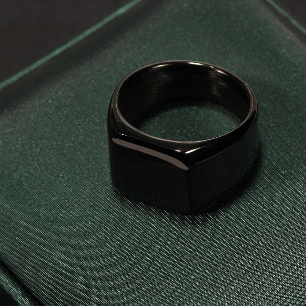 Wholesale Simple Stainless Steel Medallion Ring