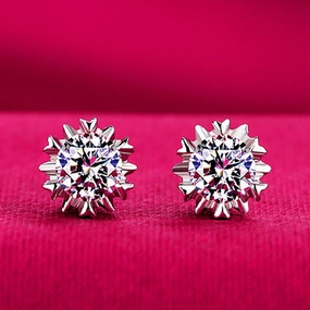 Wholesale Simulated Moissanite Copper Earrings