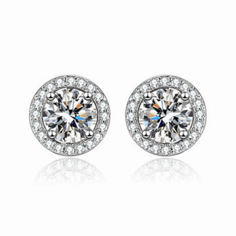 Wholesale Simulated Moissanite Copper Earrings