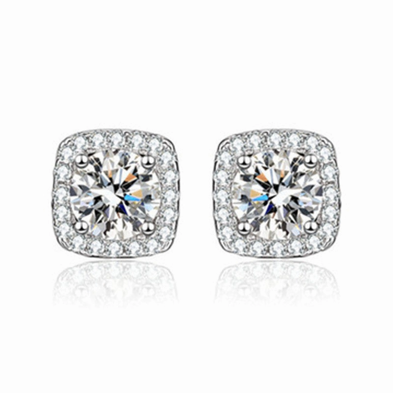 Wholesale Simulated Moissanite Copper Earrings