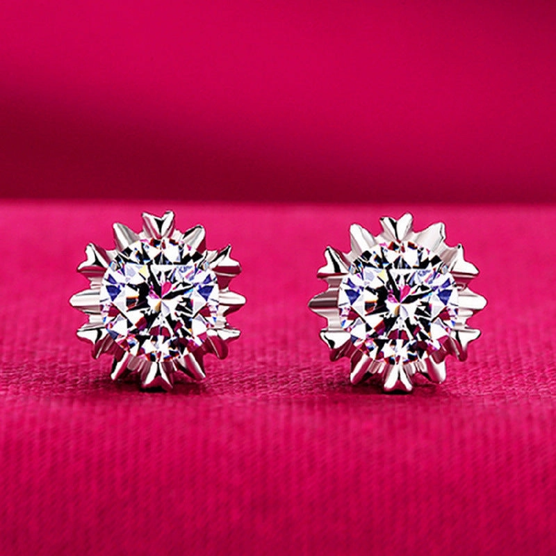 Wholesale Simulated Moissanite Copper Earrings