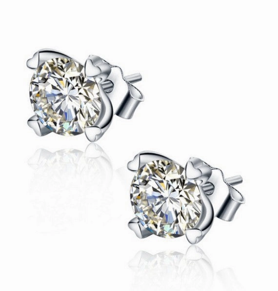 Wholesale Simulated Moissanite Copper Earrings