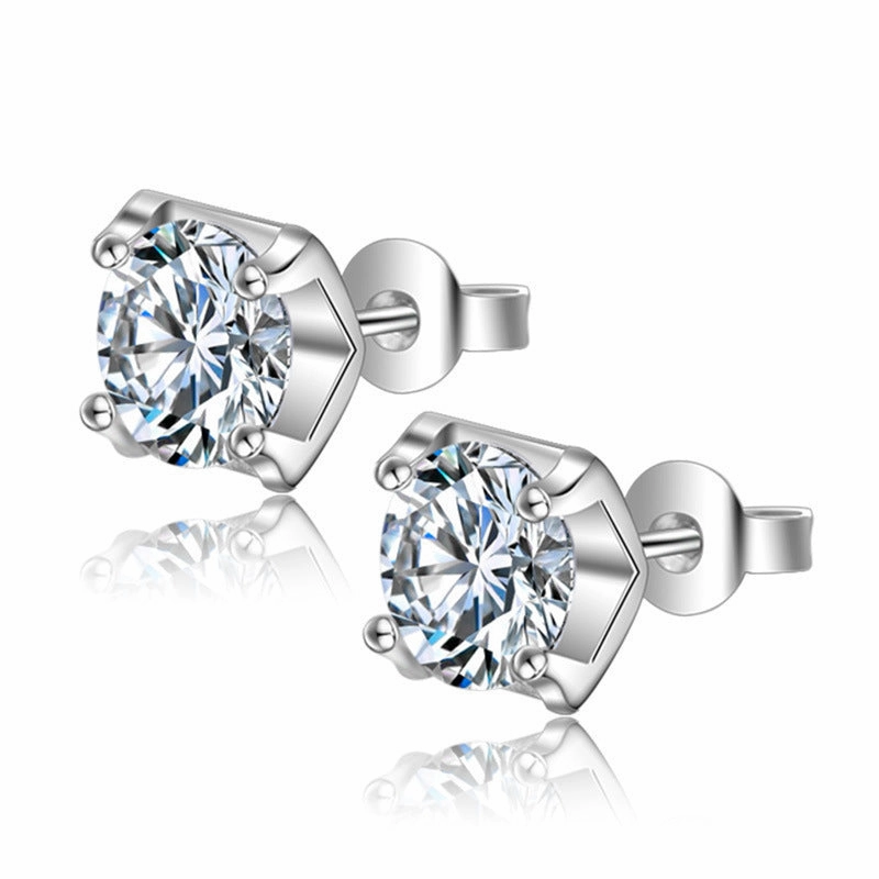 Wholesale Simulated Moissanite Copper Earrings