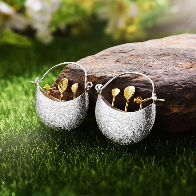 Wholesale Simulation Flower Grass Butterfly Alloy Earrings