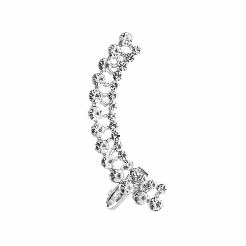 Wholesale Single Butterfly Crystal Ear Clip Alloy Earrings