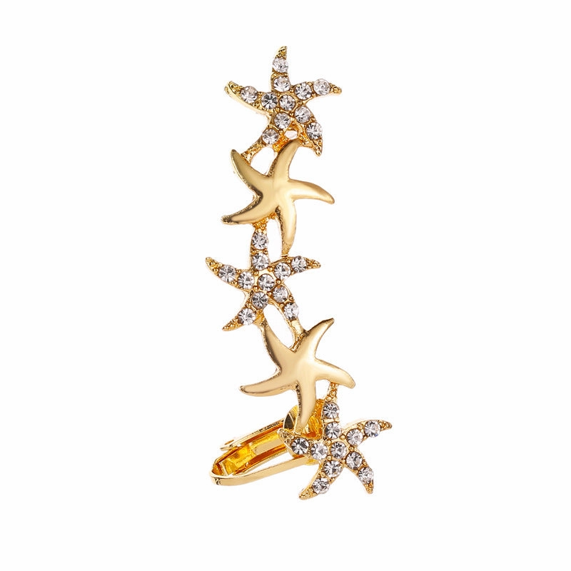 Wholesale Single Butterfly Crystal Ear Clip Alloy Earrings